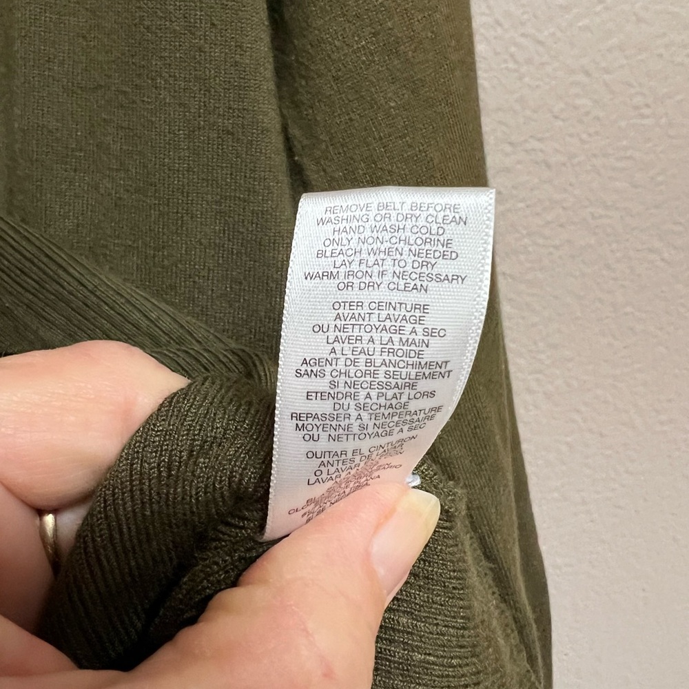 Michael Kors Olive Green Cardigan Sweater - Picture 5 of 14